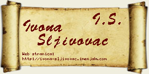 Ivona Šljivovac vizit kartica